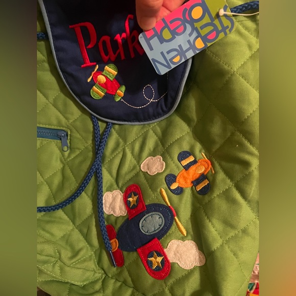 Stephen Joseph airplane backpack with Parker monogram - Picture 2 of 2